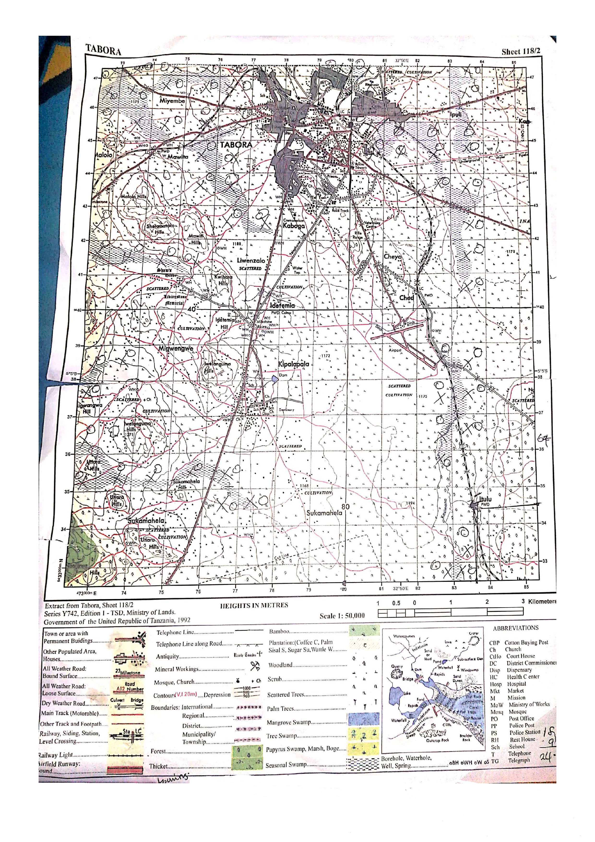 Tabora sheet 118/2